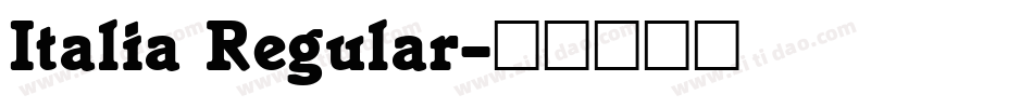 Italia Regular字体转换
